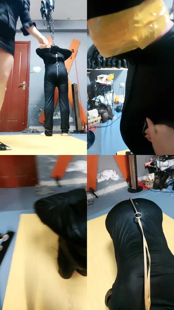 【东营天香百合】枷锁绑脚/吊绑囚禁/胶带封嘴/骑马