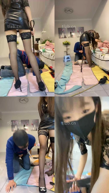 【可儿女王】黑丝高跟胯下辱/藤条鞭打/口球塞嘴