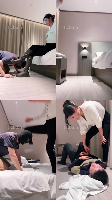 【孤傲女帝】长靴踩踏/重度踢踹/白袜蹂躏/腿绞转胯【双视角版】