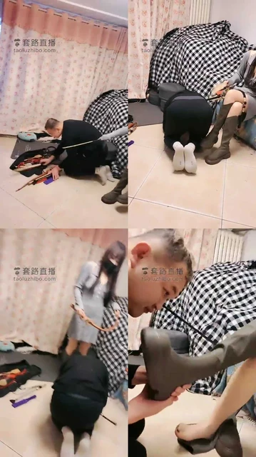 【汏典】藤条马鞭暴打狗东西-屁股开花