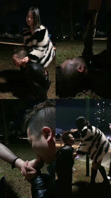 【ccyouer】情侣S-长靴网袜户外遛狗