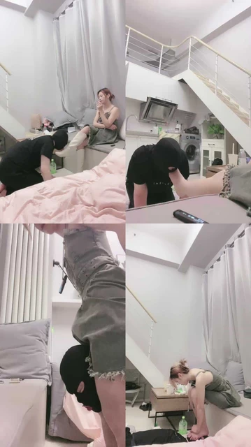 【白茶】舔脏长靴/原味肉丝脚/裸足/吃烟灰