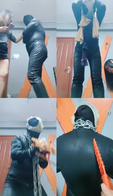 【东营天香百合】吊绑贱奴/内裤套头/夹手指