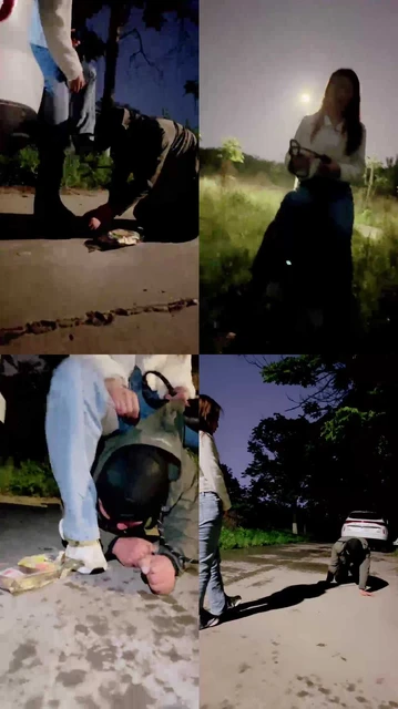 【伊晨】户外遛狗-骑马爬行/舔脏鞋底/转胯