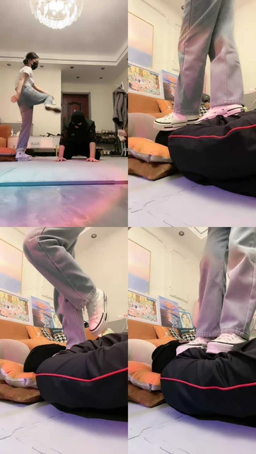 【九九女王】毁容式踩狗脸/帆布鞋踢踹