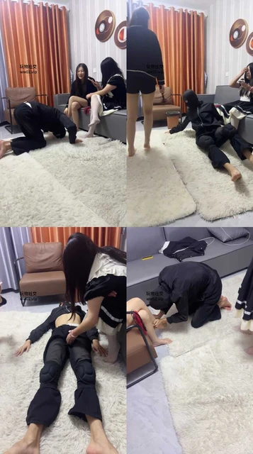 【白兔】双S-轮流踩踏舔鞋舔脚/鞭打【双视角版】