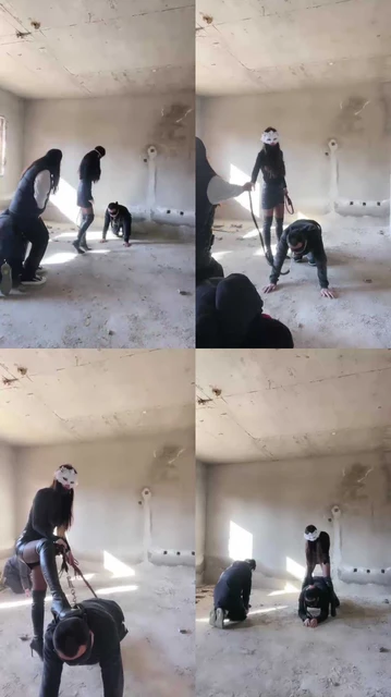 【妆主大大】和素人小姐姐-户外鞭打/骑马遛狗