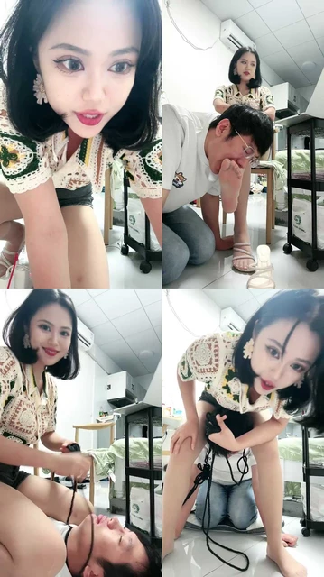 【栀子女王】下跪伺候主人脏鞋肉丝jio/骑马