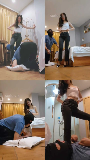 【嘉妮】舔高跟原味脚/转胯爬行/踩踏碾压