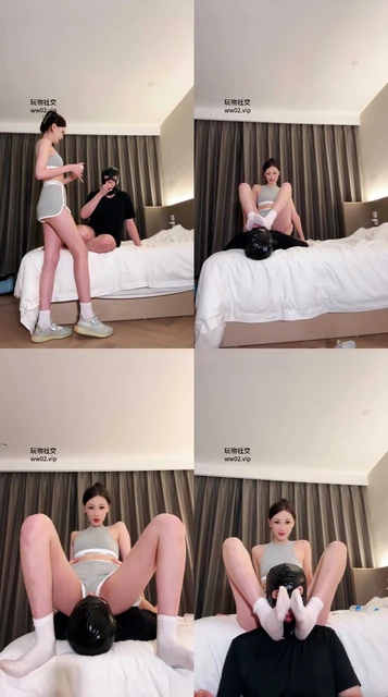 【艾琳】白袜脚气味辱/坐在狗身上健身