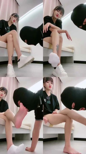 【路子】小白鞋白袜裸足气味吸入