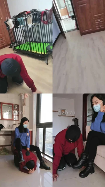 【凌儿】跪舔短靴原味棉袜/捆绑/转胯/人肉座椅