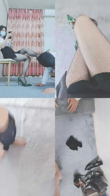 【灵竹】网袜黑丝高跟诱惑