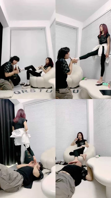 【术术】瑜伽老师S-耳光/闻舔原味白袜/骑马胯下辱/全体重踩