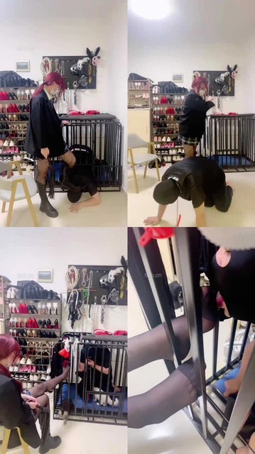 【雯雯】狗笼圈养家奴