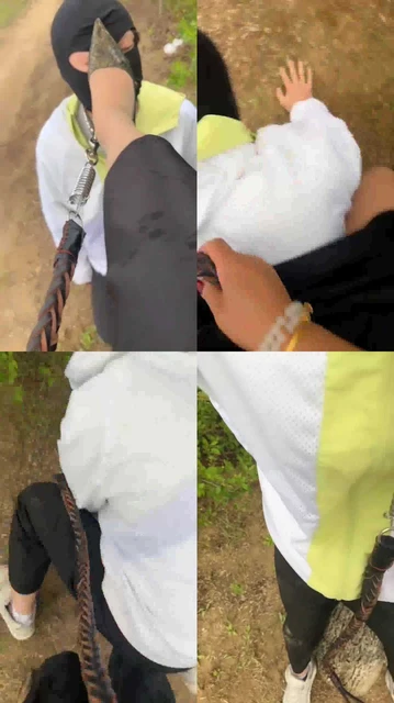 【冰色】户外调-户外舔脏鞋/骑马遛狗/掐乳