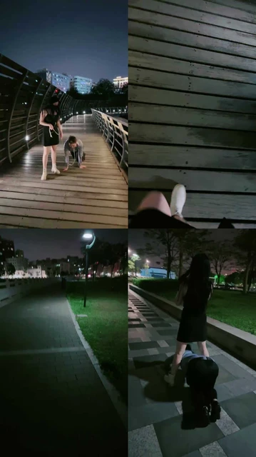 【甜心教主】户外-遛狗转胯踩踏-舔原味肉丝-提档