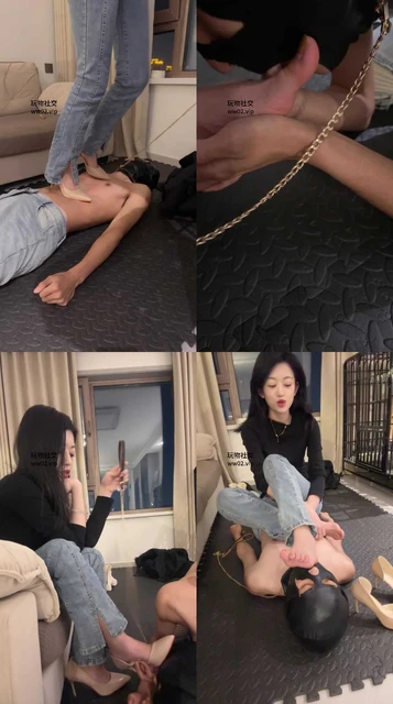 【林嘉】脏鞋玉足狗舌清理/全体重踩踏