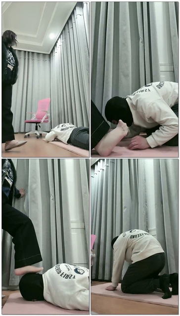 【樊樊大人】全体重踩头鞋底子臭屁股铆钉鞋