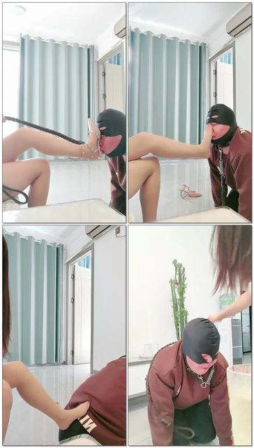 【鱼主S】脚踩食，强制厕纸喝圣水到吐，强制呕吐物狗