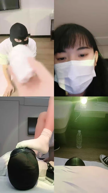 【米小唐】高帮帆布鞋白棉袜塞嘴踩狗