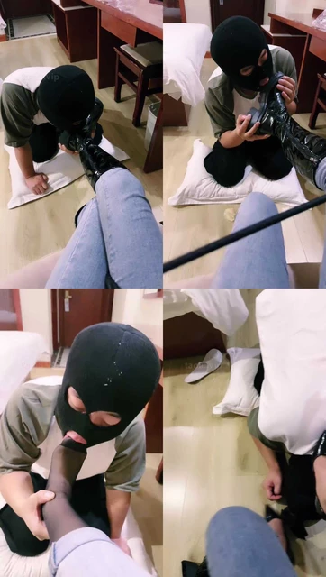 【绝美兔女王】吃丝袜/黑长靴高跟跪舔