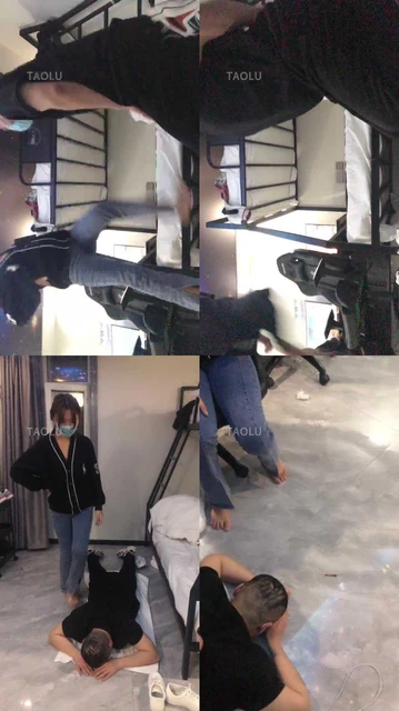 【77s】学生主重度爆踹