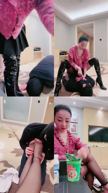 【昆山小主】长靴黑丝高跟辱狗