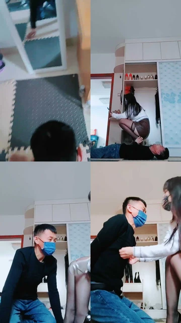 【魅影女神】高跟黑丝虐圈养狗