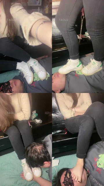 【芸熙】脏小白鞋棉袜全体重踩踏