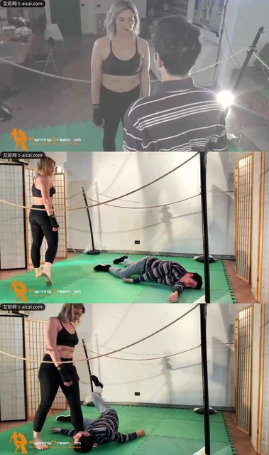 【欧美女王】被女神各种踢断扭断脖子KO！贱男惨遭女神虐杀！