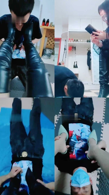 【魅影女神】长靴丝袜脚踩虐