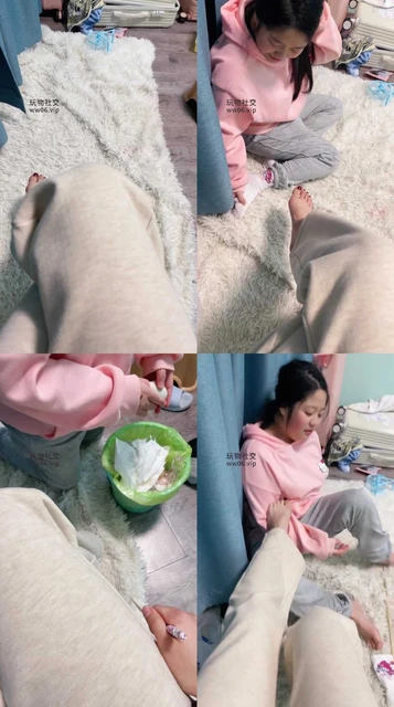 【沐沐大大】藤条抽白袜脚母畜