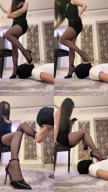 【小x大王】脚深喉/黑丝高跟踩