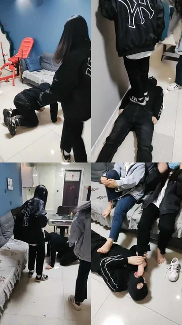 【吴迪】双学生S-运动鞋暴力踢踹/踩/舔脏鞋臭脚