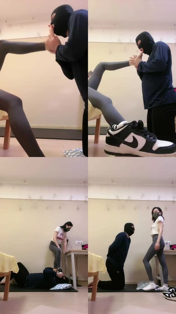 【小妮】运动鞋白袜全体重踩