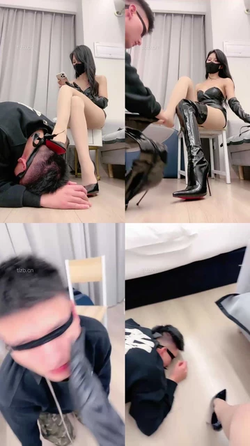 【玥樾】长腿模特S-高跟肉丝诱惑踩虐-喝圣水