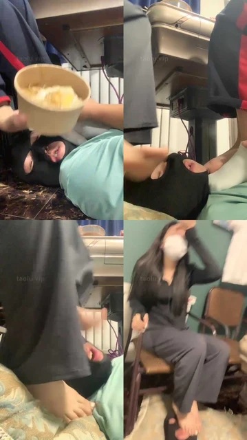 【精神小妹】原味白袜-生活化恋足-桌底辱