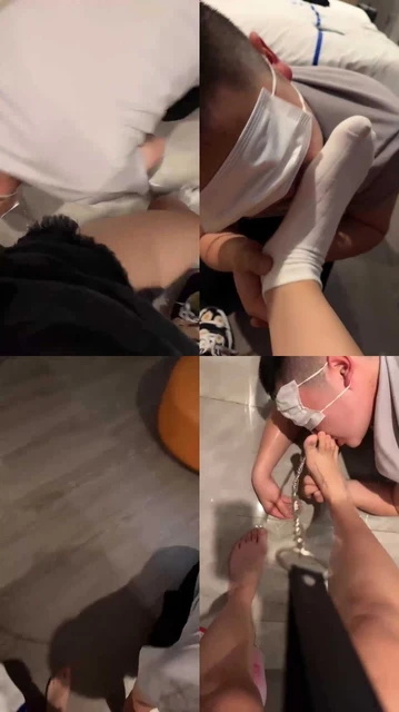 【柳叶枝】舔闻花鞋白棉袜/狗链遛狗