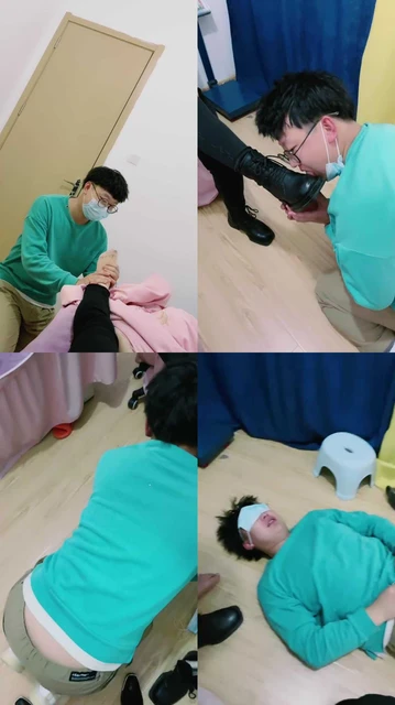 【林夕姐姐SSS】把网约车司机约到美容院给素人姐姐玩