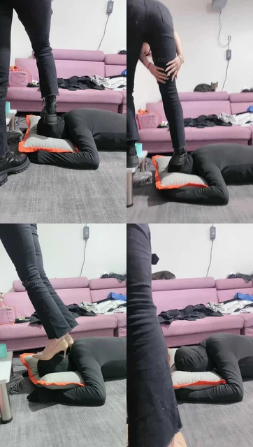 【冰诺】黑靴/高跟全体重碾压狗头