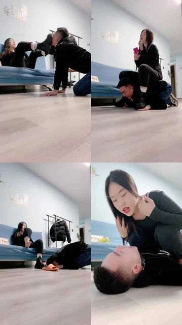 【嘉一】惩罚迟到的狗-清理短靴/耳光/口水足喂食/踢踹