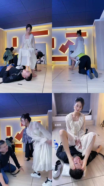 【麋鹿银儿】双奴-原味白袜蹂躏/踩踏/物化座椅/骑马/口水盛宴