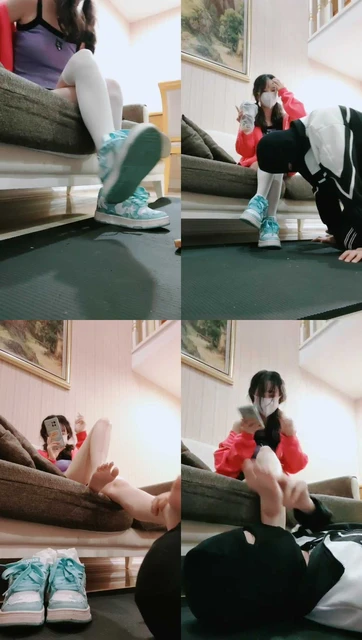 【蕾拉S】脏鞋踩踏喂食/舔原味脚