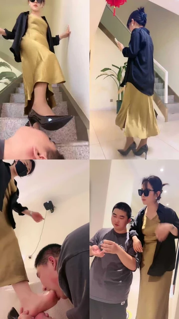 【辣姐】沉浸式-楼道清理脏鞋底/闻臭脚/踩踏/丝袜塞嘴