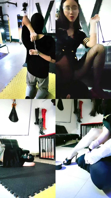 【五十度】手铐反绑/舔脏长靴/踩踏丝袜塞嘴