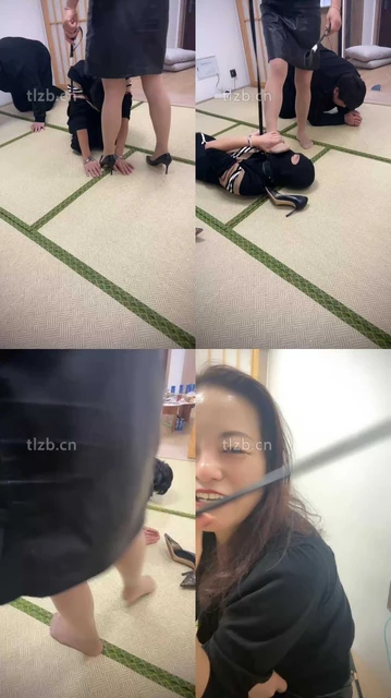 【冰色】双M-手铐捆绑/鞭打/高跟踩虐/掐乳