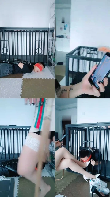 【睸娘】反绑小白鞋白丝全体重踩踏