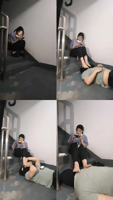 【樱樱】职高女神-楼道裸足无意识踩【一】