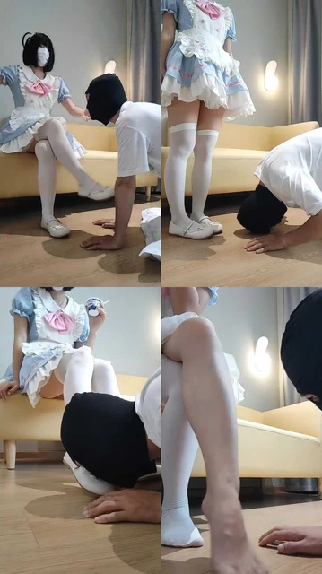 【萝卜】洛丽塔S-皮鞋白丝虐/耳光/踩踏提档